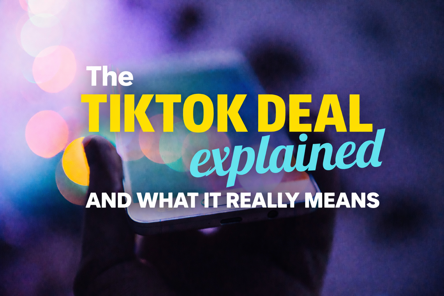 The TikTok Deal Is Not About TikTok It’s About Control
